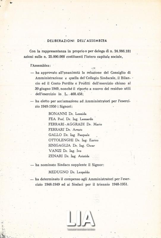 Deliberazioni dell'Assemblea
