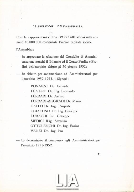 Deliberazioni dell'Assemblea
