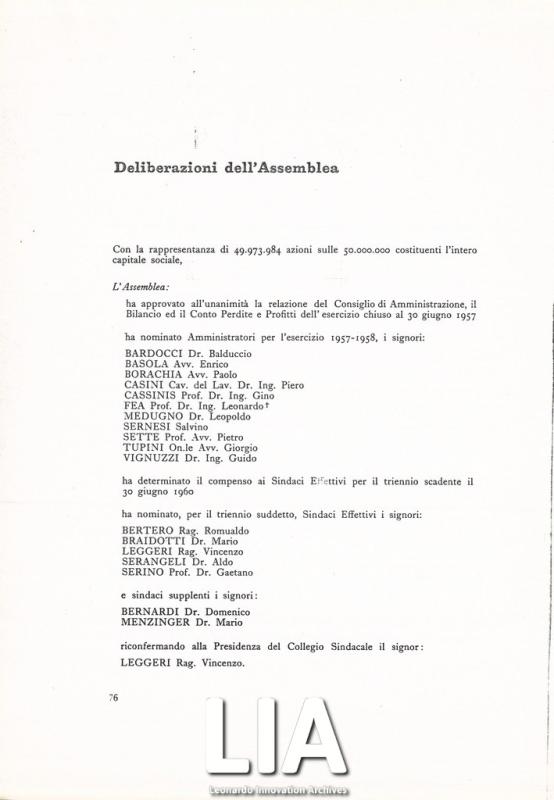 Deliberazioni dell'Assemblea