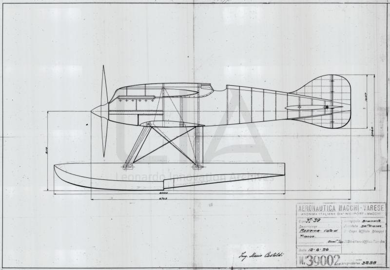 Aeronautica Macchi - Idro M.39 - Assieme vista di fianco