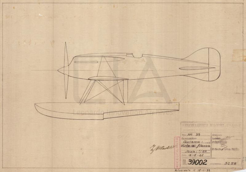 Aeronautica Macchi - Idro M.39 - Assieme vista di fianco