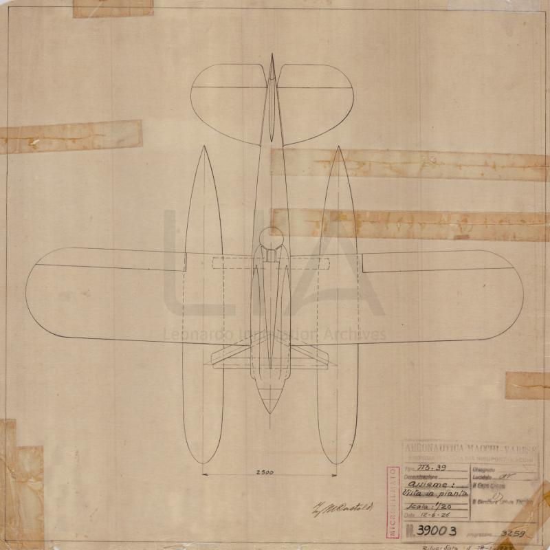 Aeronautica Macchi - Idro M.39 - Assieme vista in pianta