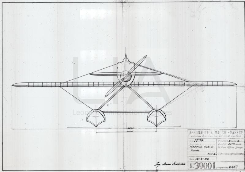 Aeronautica Macchi - Idro M.39 - Assieme vista frontale