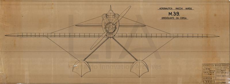 Aeronautica Macchi - Idro M.39 - Assieme vista frontale