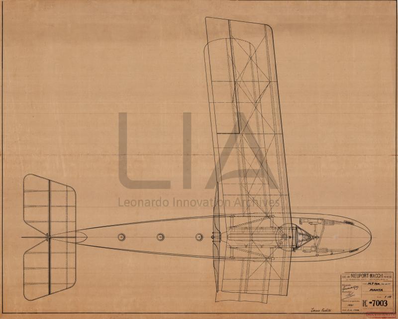 Nieuport Macchi - Idro M.7 ter (Asso 200 HP) - Vista in pianta parziale