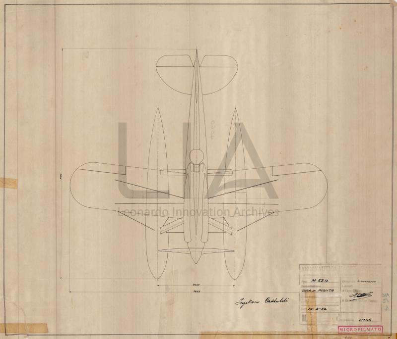 Aeronautica Macchi - Idro M.52 R - Vista in pianta