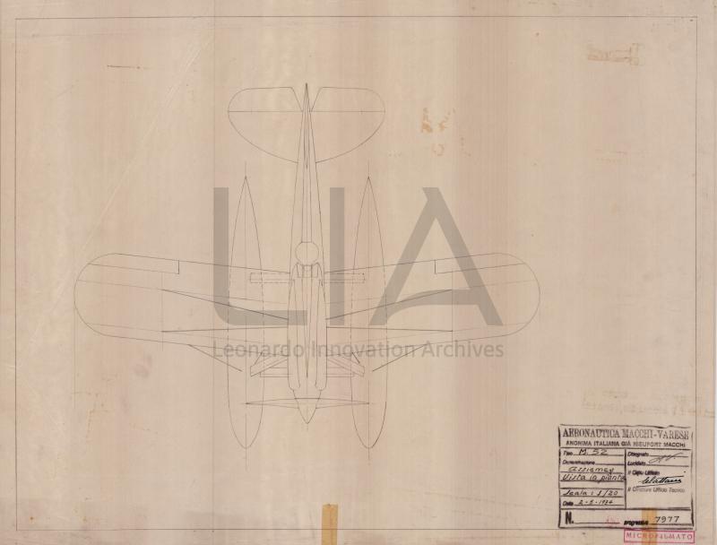 Aeronautica Macchi - Idro M.52 - Vista in pianta