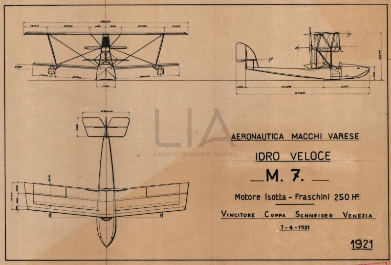 Nieuport Macchi - Idro M.7 - Motore Isotta Fraschini 240HP - Trittico