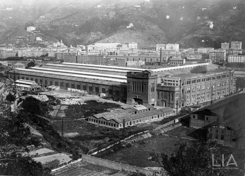 Veduta esterna dello Stabilimento Elettrotecnico Ansaldo; 1924
