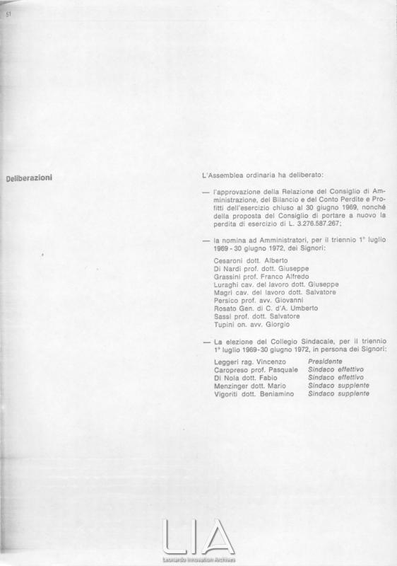 Deliberazioni dell'Assemblea