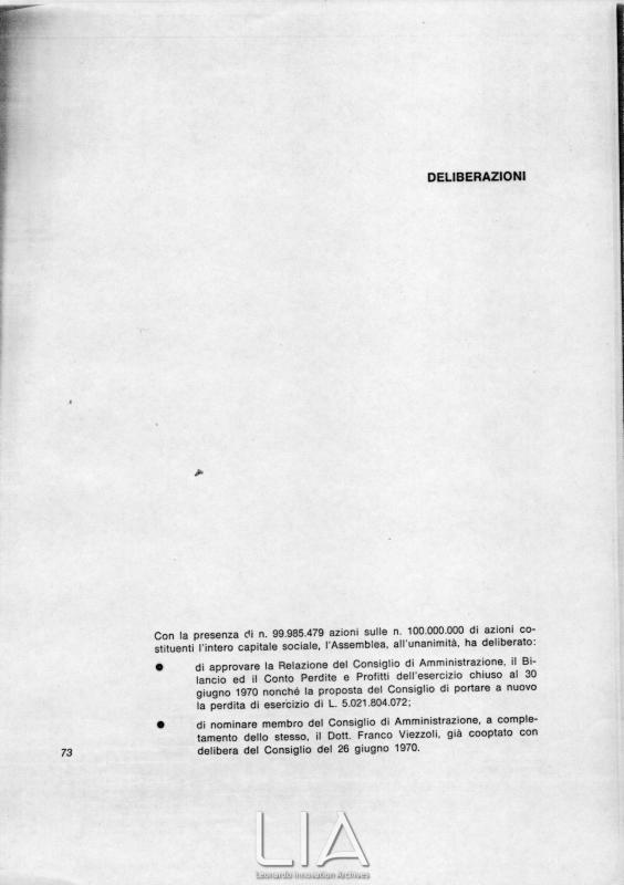 Deliberazioni dell'Assemblea