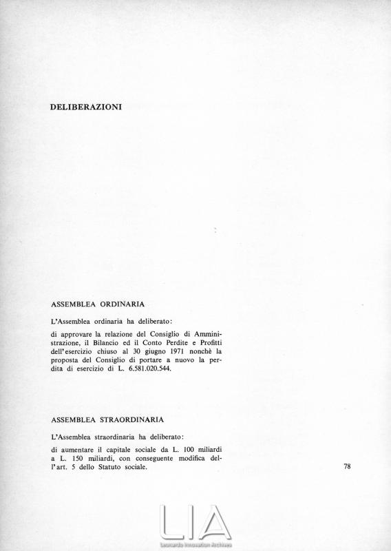 Deliberazioni dell'Assemblea