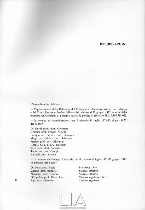 Deliberazioni dell'Assemblea