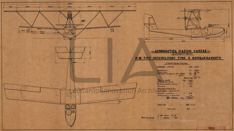 Idro M.18 tipo osservazione tiro e bombardamento - Trittico