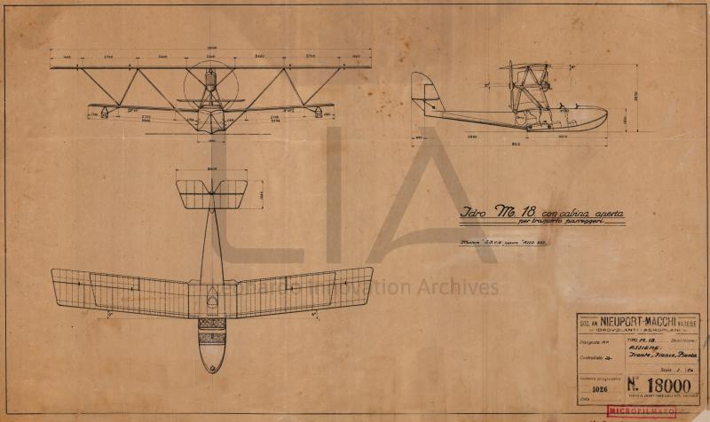 Idro M.18 tipo passeggeri con cabina aperta - Trittico