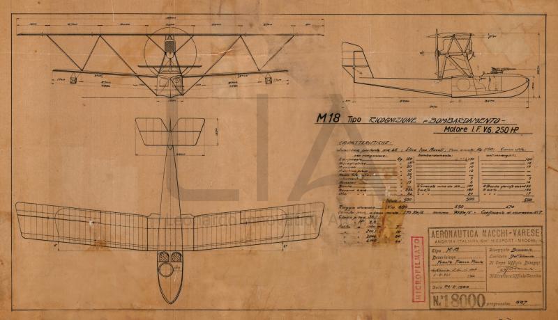 Idro M.18 tipo ricognizione e bombardamento - Trittico