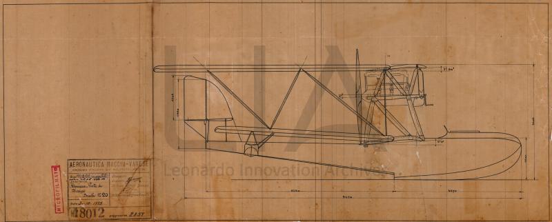 Idro M.18 tipo ali ripiegabili - Vista laterale