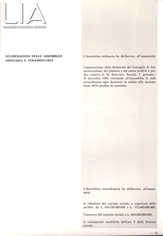 Deliberazioni dell'Assemblea