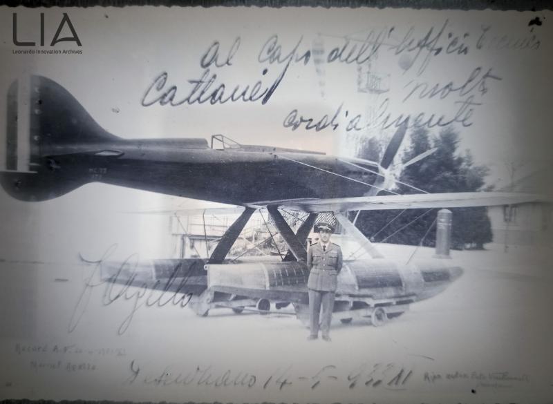Francesco Agello con l'idrocorsa MC.72 (MM177) - record velocità 1933