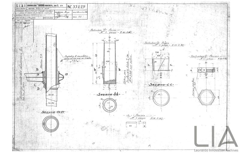 SIAI Marchetti - S.55  - Dispositivo per fissaggio montantino sul timone di direzione centrale