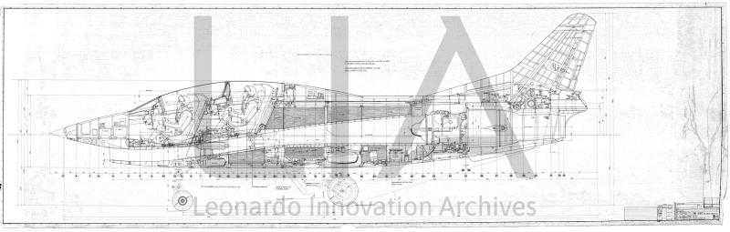 FIAT G 91 vista laterale in trasparenza