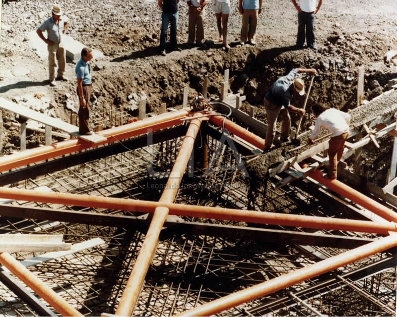 Eurelios - costruzione delle fondamenta della torre