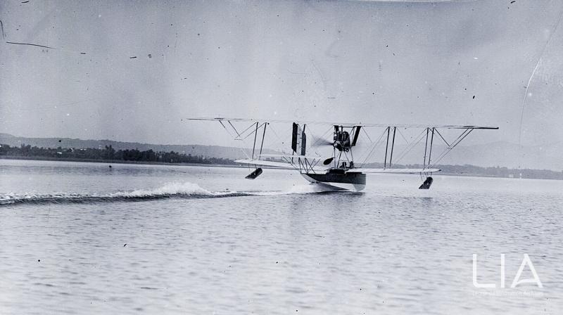 Idrovolante L.2, in collaudo sul lago di Varese