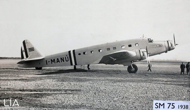 Velivolo SM.75 -Volo di collaudo aeroporto di Cameri