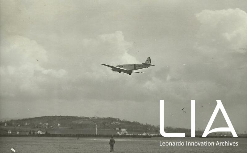 Velivolo SM.75 - in decollo dal aeroporto di Vergiate