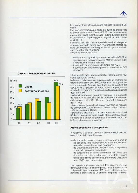 Relazione bilancio esercizio 1984 - p. 9