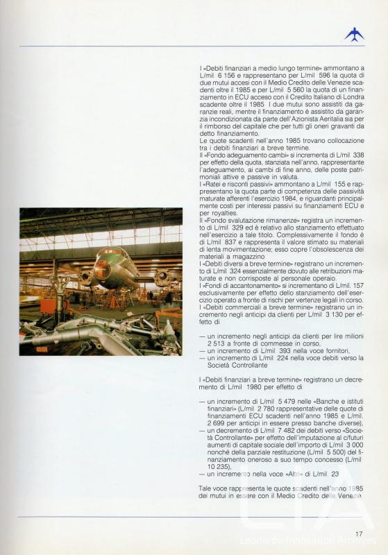 Relazione bilancio esercizio 1984 - p. 19