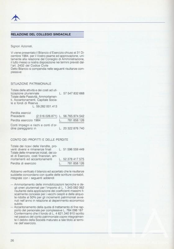 Relazione bilancio esercizio 1984 - p. 28