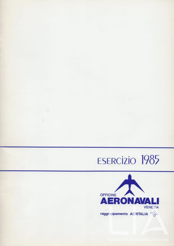 Relazione bilancio esercizio 1985 - Copertina