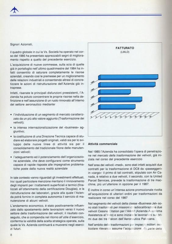 Relazione bilancio esercizio 1985 - p.8