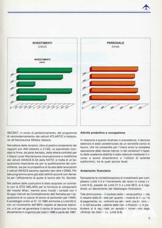Relazione bilancio esercizio 1985 - p.9
