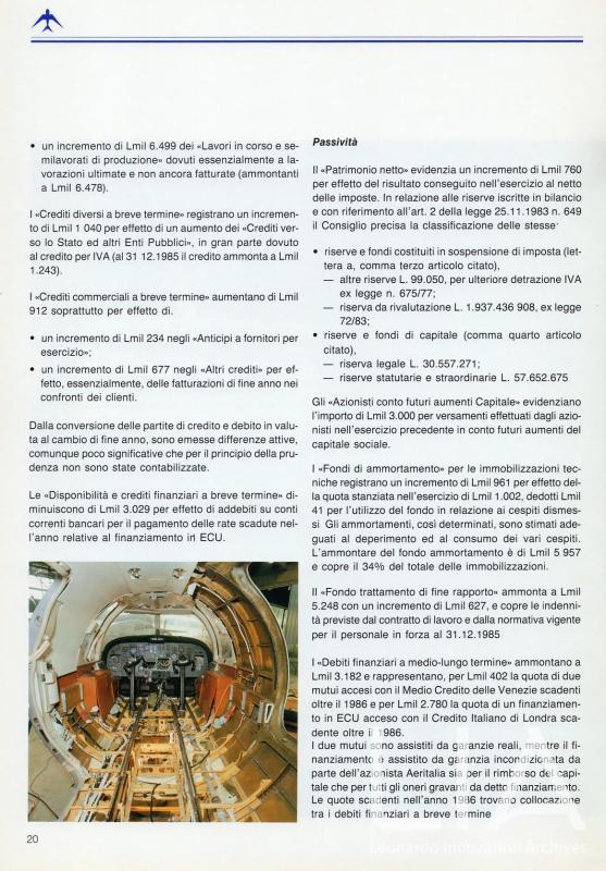 Relazione bilancio esercizio 1985 - p.20