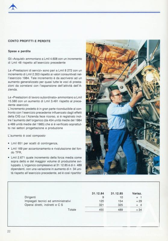 Relazione bilancio esercizio 1985 - p.22