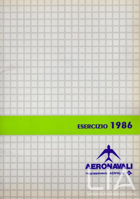 Relazione bilancio esercizio 1986- Copertina