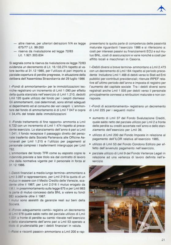 Relazione bilancio esercizio 1986 - p.23