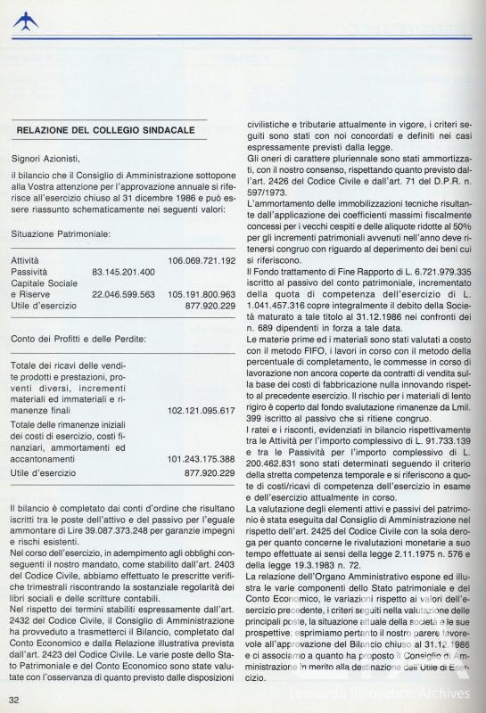 Relazione bilancio esercizio 1986 - p.34