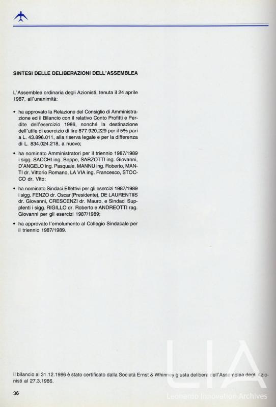 Relazione bilancio esercizio 1986 - p.38