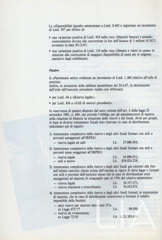 Relazione bilancio esercizio 1987 -  p.22