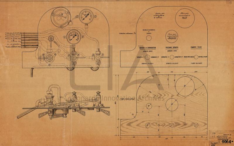 Nieuport Macchi - Idro M.9 - tavoletta manometri