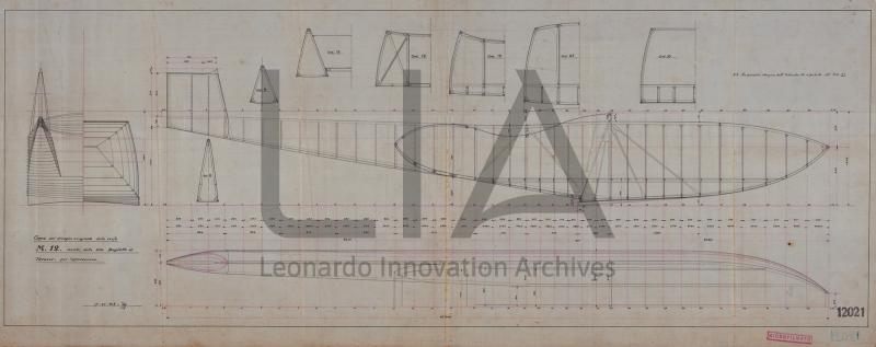 Nieuport Macchi - Idro M.12 - tracciato scafo