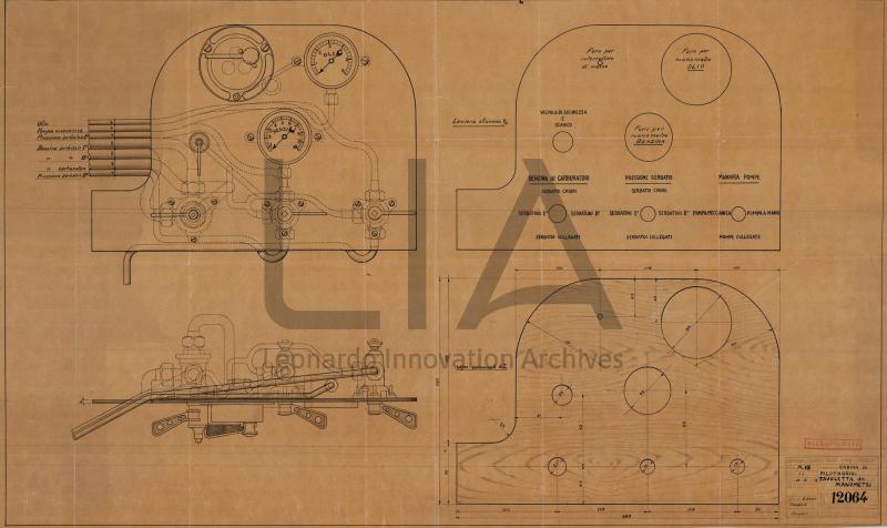 Nieuport Macchi - Idro M.12 - tavoletta manometri