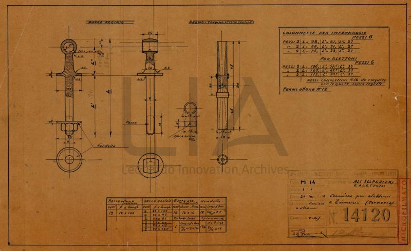 Nieuport Macchi -Biplano monoposto da caccia M.14 - ali superiori e alettone