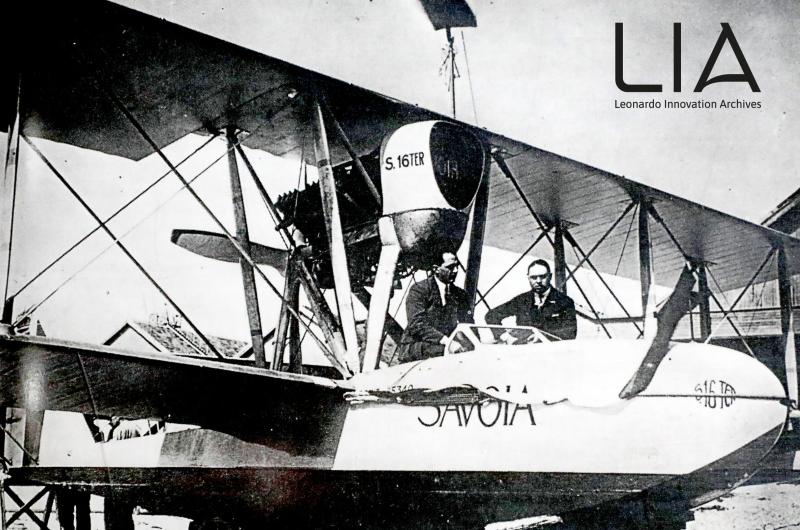 F. De Pinedo  su S16 ter con il motorista Campanelli