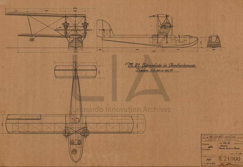 Idrovolante Macchi M.21 - trittico