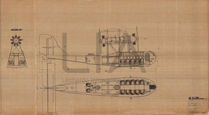 Idrovolante Macchi M.24 BIS civile - vista laterale