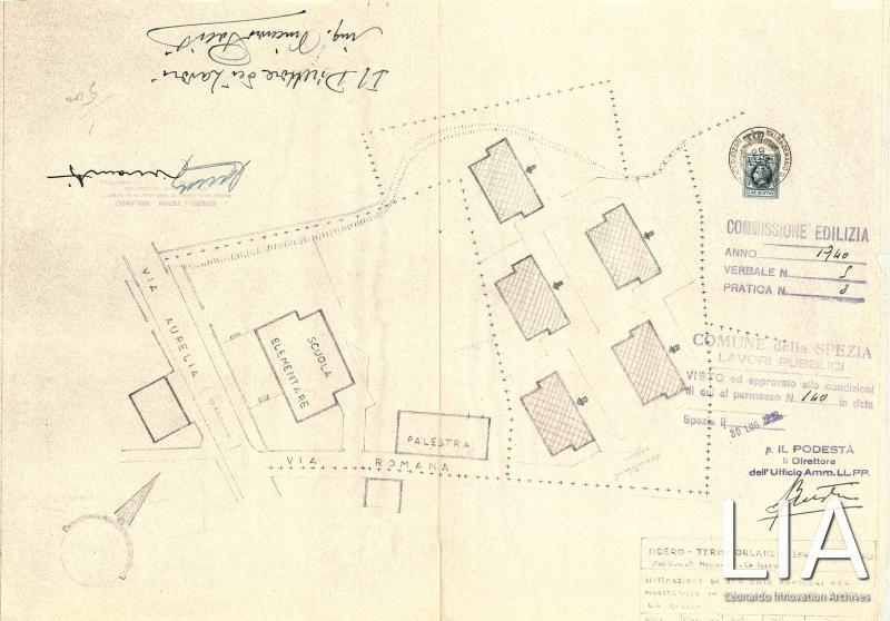 Mappa del villaggio operaio nella zona del Termo